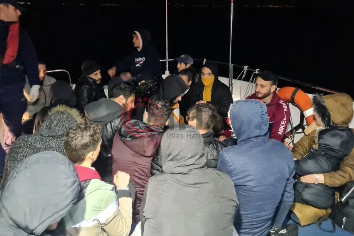 İki olayda 60 düzensiz göçmen kurtarıldı