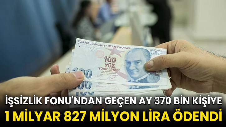 İşsizlik Fonu'ndan geçen ay 370 bin kişiye 1 milyar 827 milyon lira ödendi