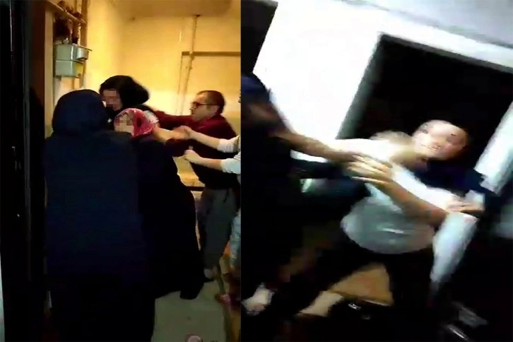 İstanbul’da ev sahibi ve kiracı arasındaki kavga kamerada