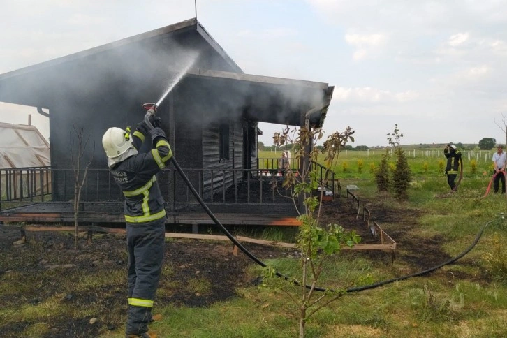 Kırklareli'de bağ evinde yangın