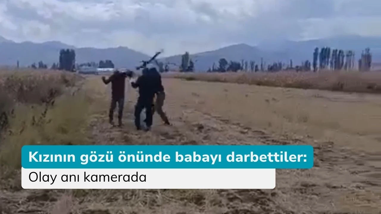 Kızının gözü önünde babayı darbettiler: Olay anı kamerada