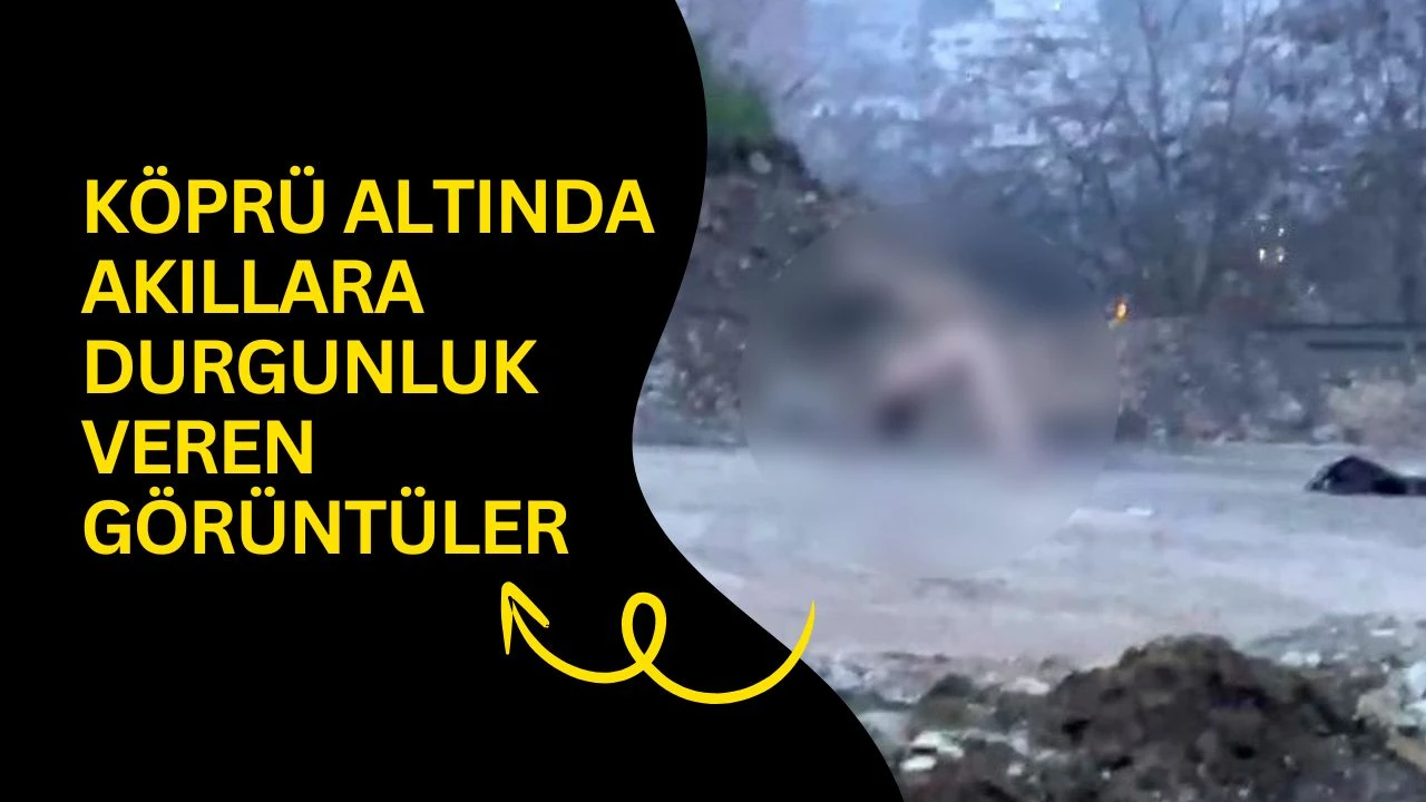 K&ouml;pr&uuml; altında akıllara durgunluk veren g&ouml;r&uuml;nt&uuml;ler