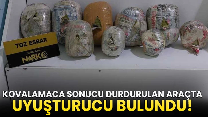 Kovalamaca sonucu durdurulan araçta uyuşturucu bulundu!
