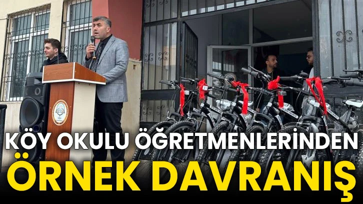 Köy okulu öğretmenlerinden örnek davranış