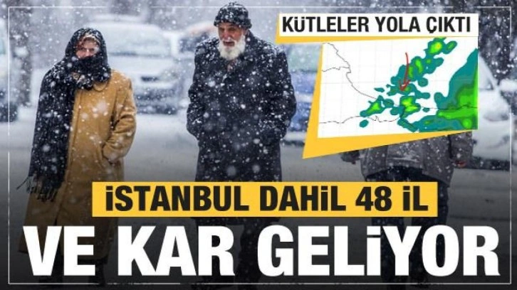 Kütleler yola çıktı! Kar yağışı geliyor...İstanbul dahil 48 ilde alarm durumu