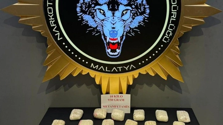 Malatya'da 10 kilo metamfetamin ele geçirildi: 2 gözaltı