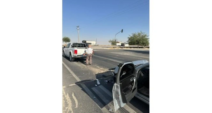 Mardin Nusaybin’de maddi hasarlı kaza