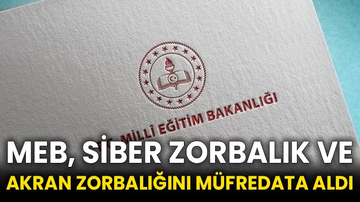 MEB, siber zorbalık ve akran zorbalığını müfredata aldı