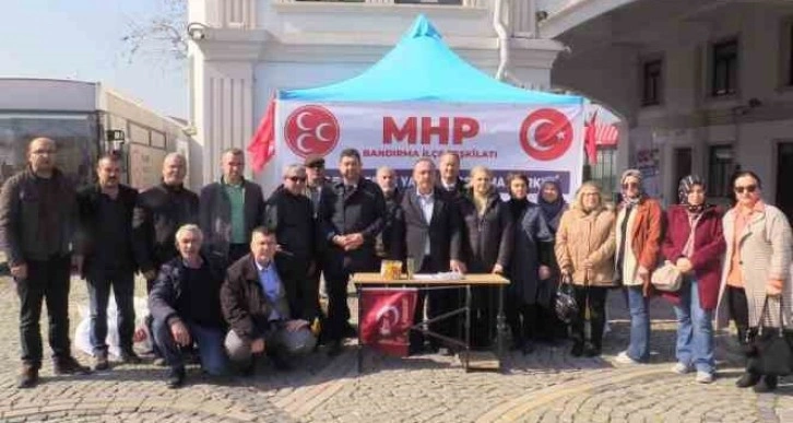 MHP Bandırma ilçe teşkilatından deprem bölgesine gıda desteği