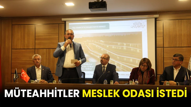Müteahhitler Meslek Odası İstedi