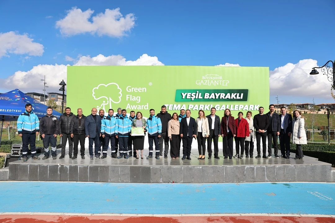 Gazi̇antep’i̇n yeşi̇l i̇nci̇si̇ Galle Park, uluslararasi yeşi̇l bayrak ödülüne layık görüldü