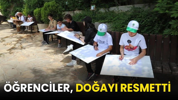Öğrenciler, doğayı resmetti