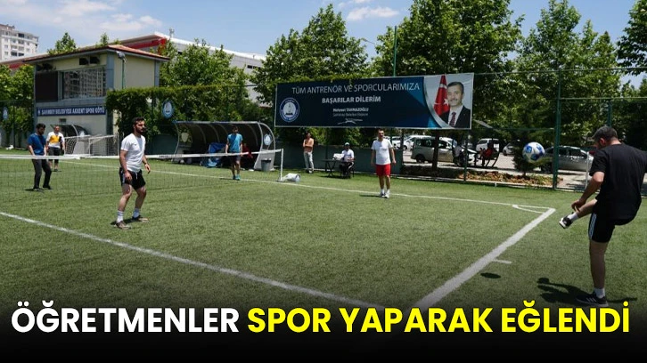 Öğretmenler spor yaparak eğlendi