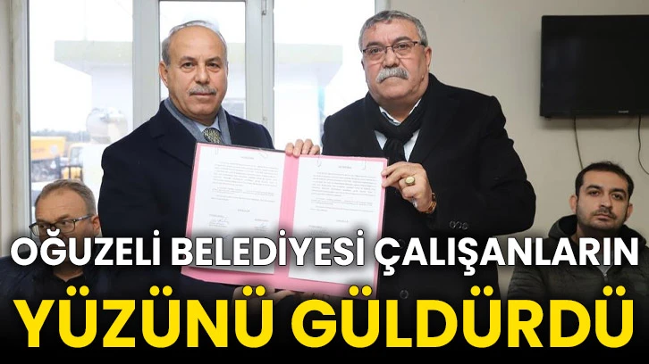 Oğuzeli Belediyesi çalışanların yüzünü güldürdü