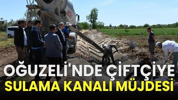 Oğuzeli'nde çiftçiye sulama kanalı müjdesi