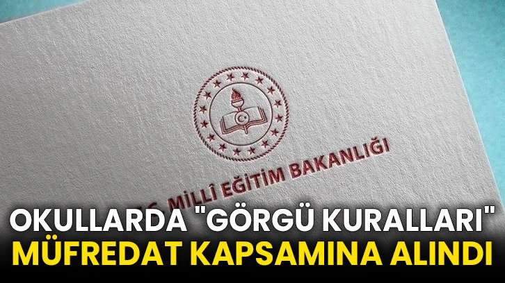 Okullarda &quot;görgü kuralları&quot; müfredat kapsamına alındı