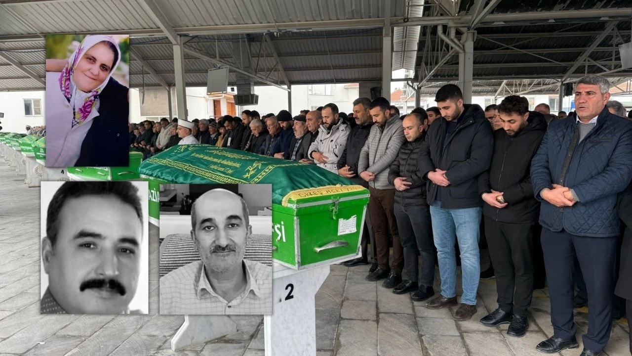 Otobüs kazasında hayatını kaybeden 3 kişi Gaziantep'te son yolculuğuna uğurlandı