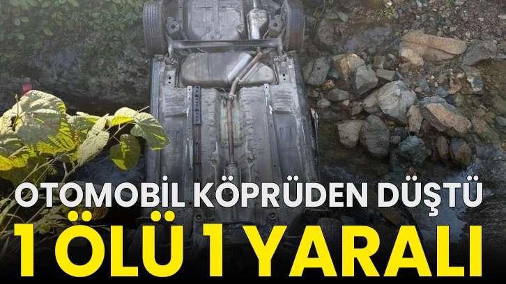 Otomobil köprüden düştü: 1 ölü 1 yaralı!