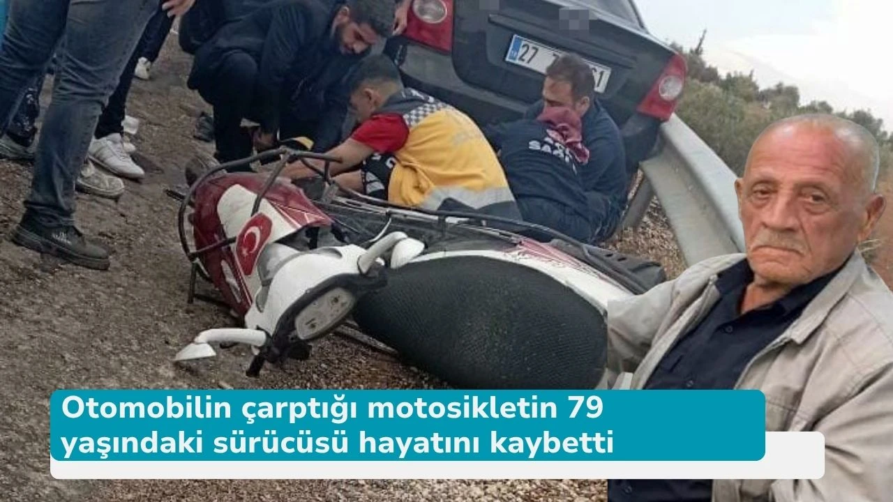 Otomobilin çarptığı motosikletin 79 yaşındaki sürücüsü hayatını kaybetti