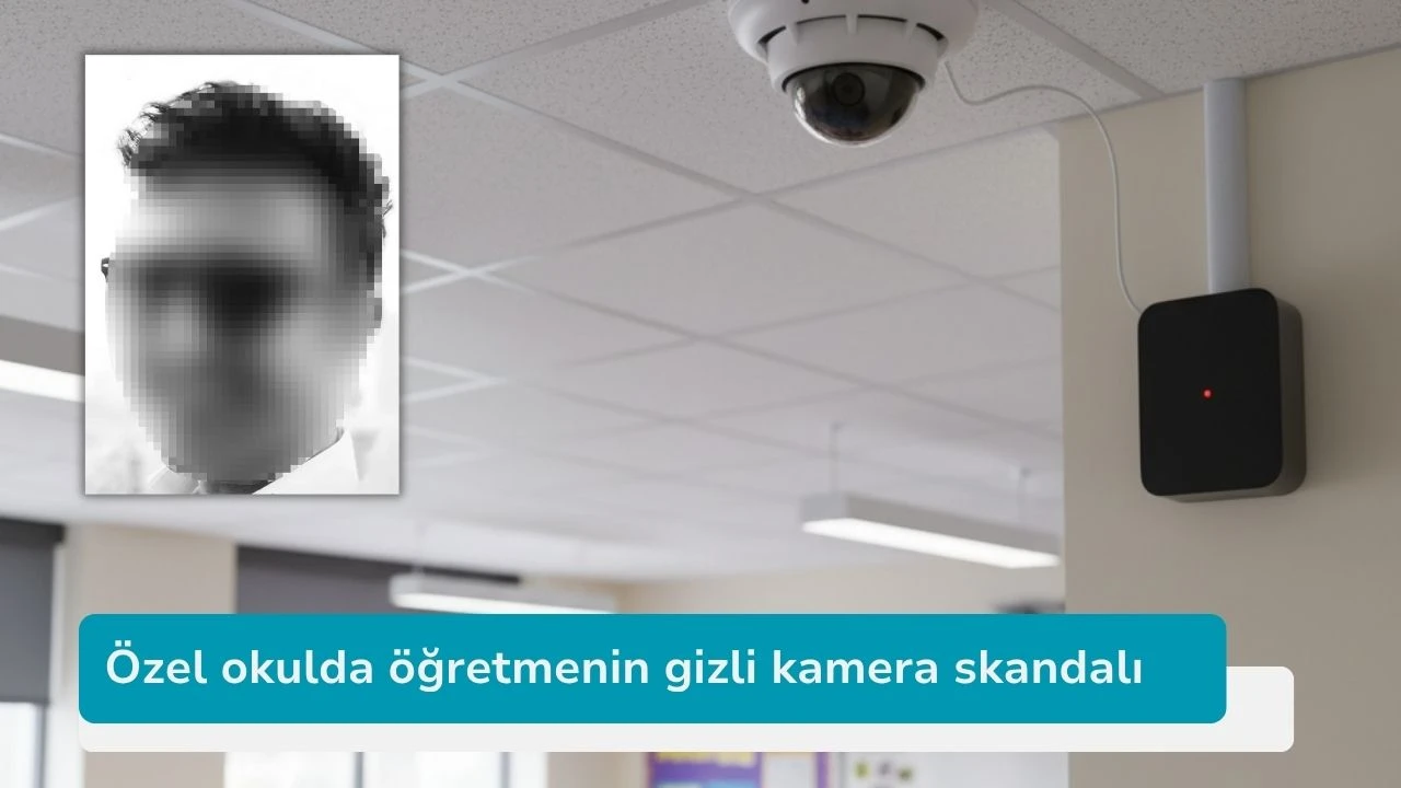 Özel okulda öğretmenin gizli kamera skandalı