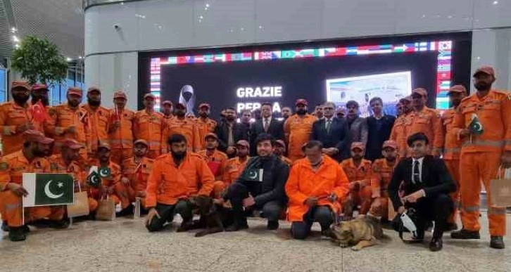 Pakistan arama kurtarma ekibi İstanbul’dan tören ile uğurlandı