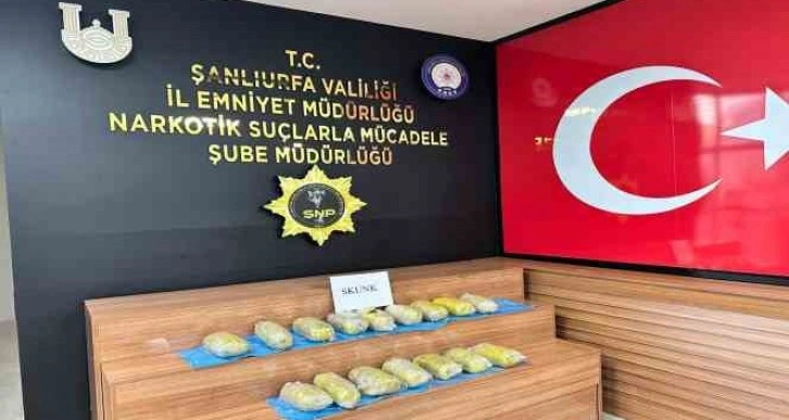 Şanlıurfa’da 11 kilo 500 gram uyuşturucu ele geçirildi