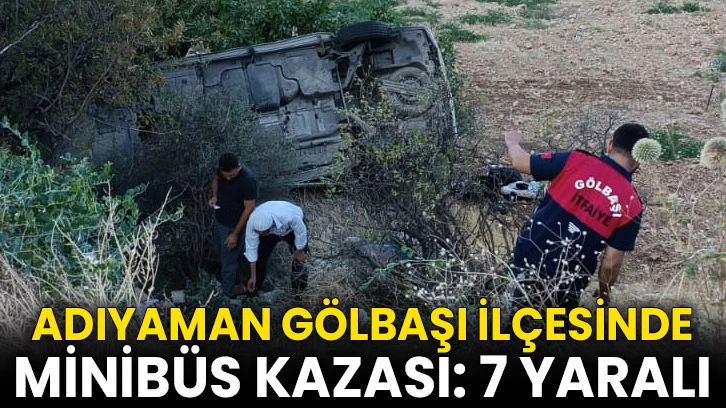 Şarampole devrilen minibüsteki 7 kişi yaralandı
