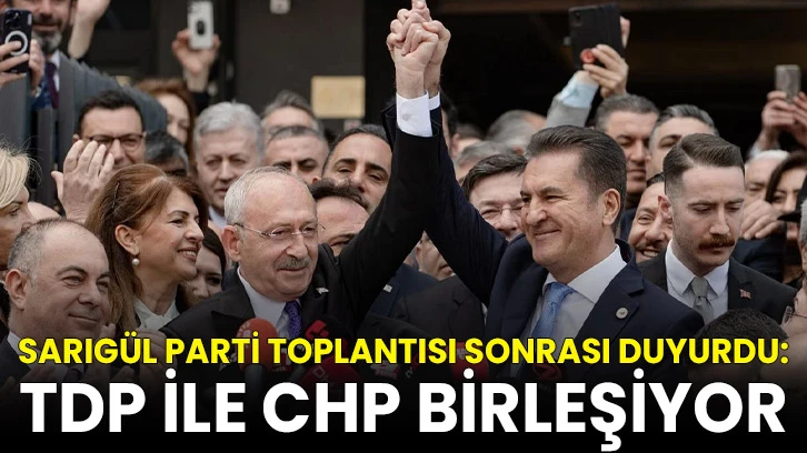 Sarıgül parti toplantısı sonrası duyurdu: TDP ile CHP birleşiyor