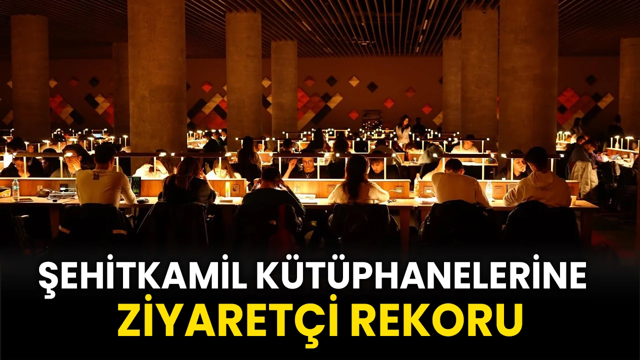 Şehitkamil Kütüphanelerine Ziyaretçi Rekoru