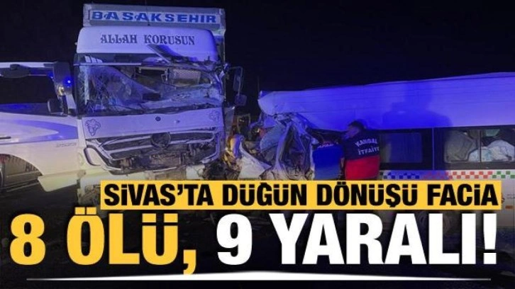Sivas'ta feci kaza! 8 kişi hayatını kaybetti
