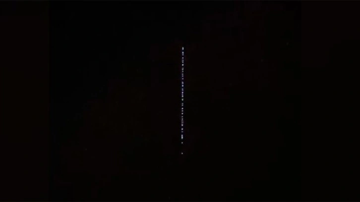 Starlink uydularının geçişi Isparta semalarında göründü