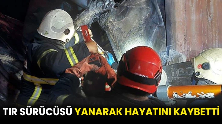 Tır sürücüsü yanarak hayatını kaybetti