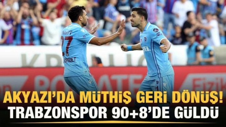 Trabzonspor 90+8'de güldü! Müthiş geri dönüş