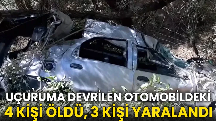 Uçuruma devrilen otomobildeki 4 kişi öldü, 3 kişi yaralandı
