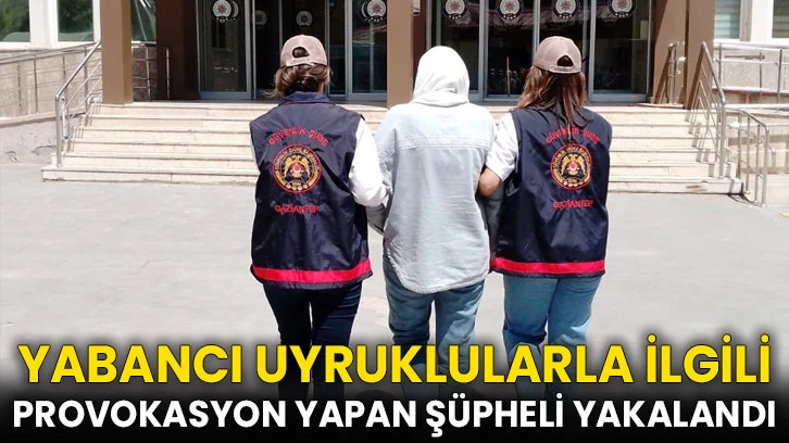 Yabancı uyruklularla ilgili provokasyon yapan şüpheli yakalandı