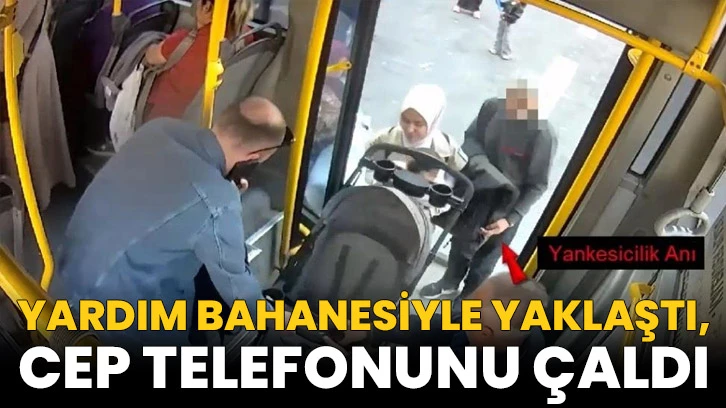 Yardım bahanesiyle yaklaştı, cep telefonunu çaldı