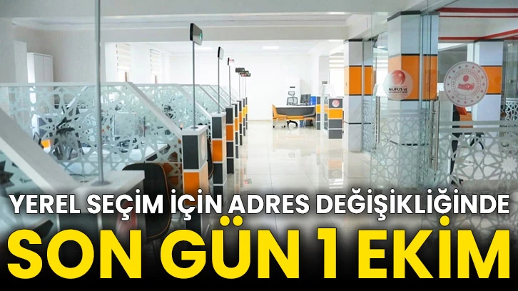 Yerel seçim için adres değişikliğinde son gün 1 Ekim