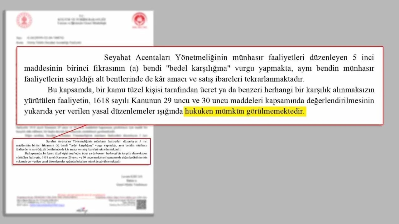 Yılmaz: ’Bakanlık TÜRSAB’ı haksız buldu&quot;