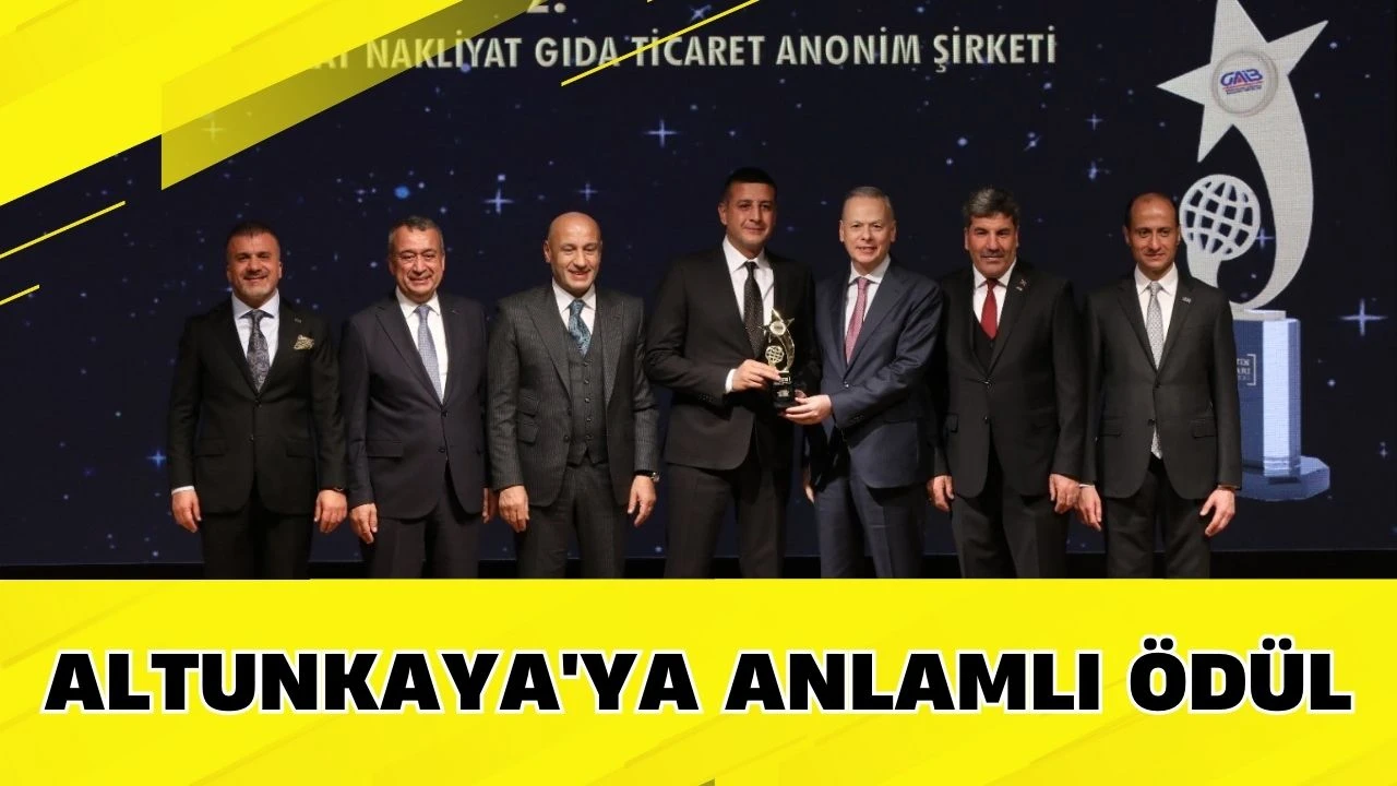Altunkaya'ya anlamlı &ouml;d&uuml;l