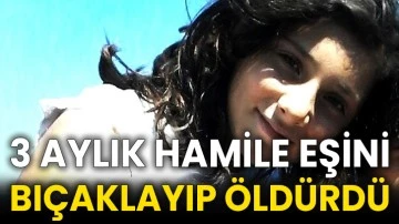 3 aylık hamile eşini bıçaklayıp öldürdü