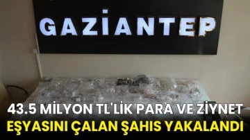 43.5 milyon TL'lik para ve ziynet eşyasını çalan şahıs yakalandı
