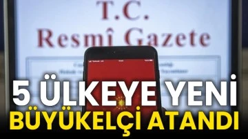 5 ülkeye yeni büyükelçi atandı