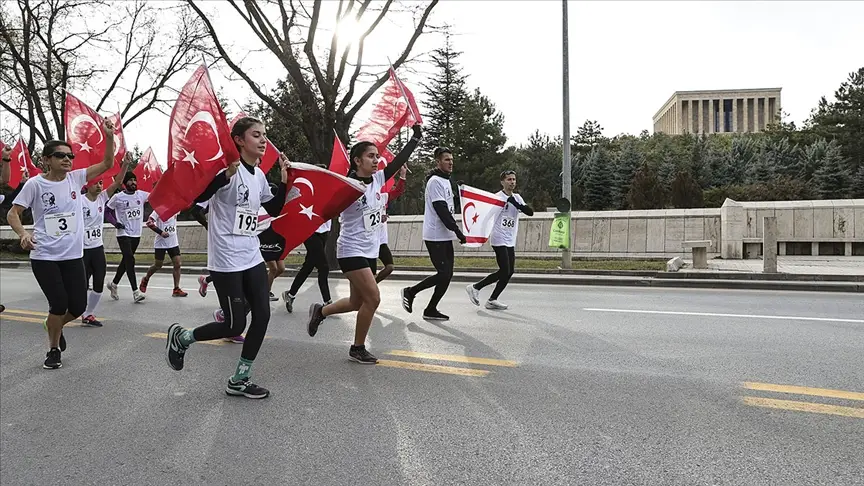 85. Büyük Atatürk Koşusu Ankara'da temsili olarak yapıldı
