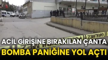 Acil girişine bırakılan çanta bomba paniğine yol açtı