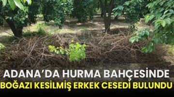 Adana’da hurma bahçesinde boğazı kesilmiş erkek cesedi bulundu