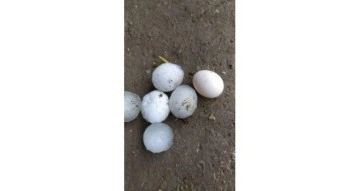 Adıyaman&rsquo;da yumurta b&uuml;y&uuml;kl&uuml;ğ&uuml;nde yağan dolu şaşkına &ccedil;evirdi