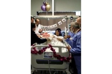 Ailesini kaybeden Ayşegül’e hastanede doğum günü sürprizi