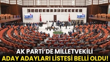 AK Parti’de Milletvekili aday adayları listesi belli oldu!