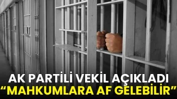 AK Partili Vekil Açıkladı “Mahkumlara Af Gelebilir”