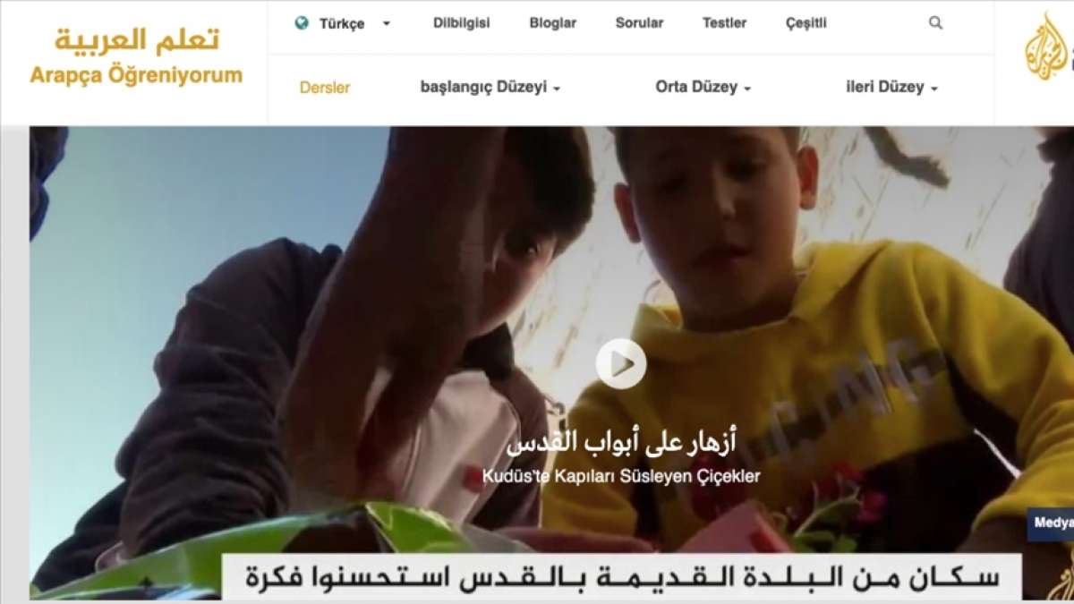 Al Jazeera'nın Arapça öğrenimini kolaylaştıran sitesi Türkiye'den de yoğun ilgi görüyor